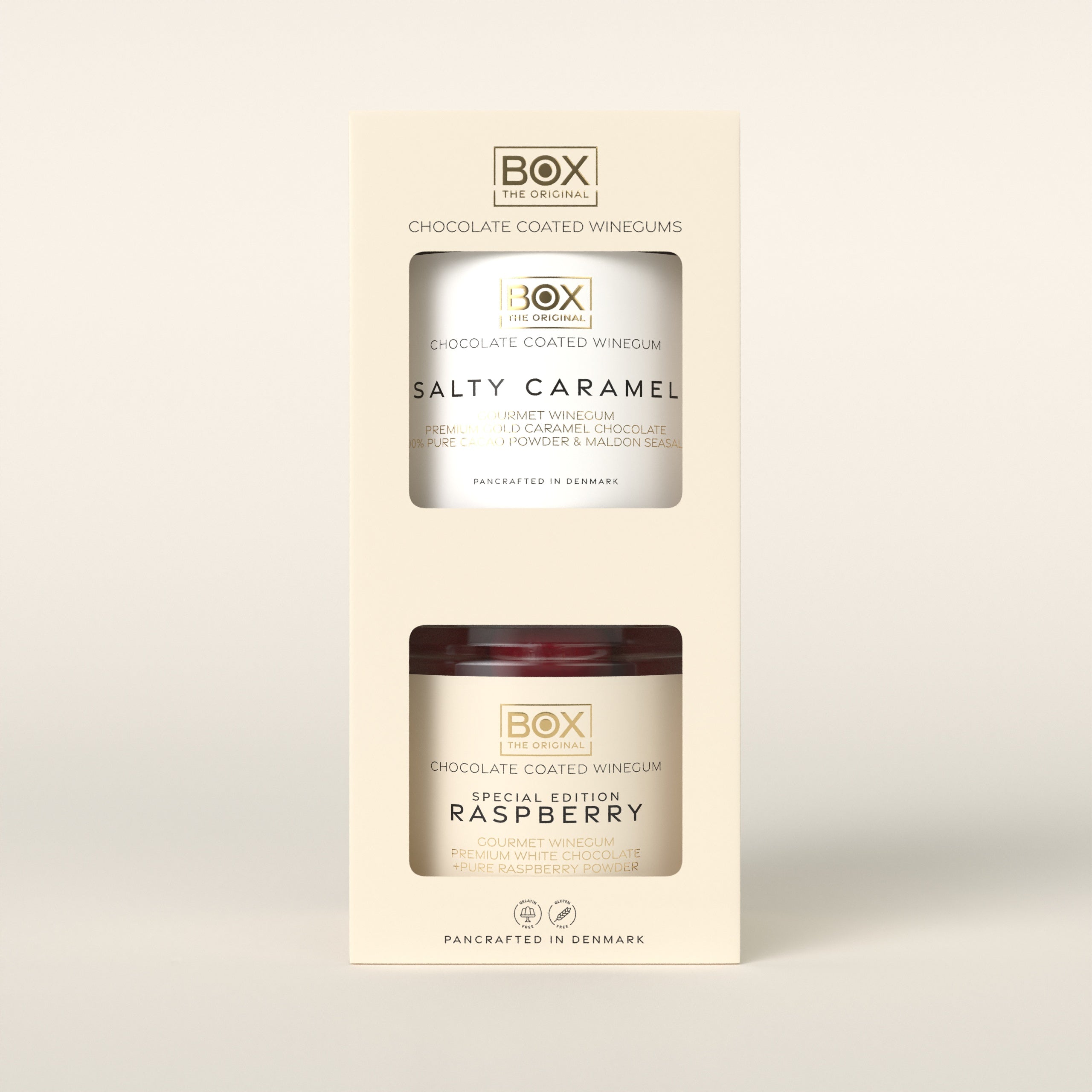 GESCHENKBOX 2 - E - Salziges Karamell + Himbeere