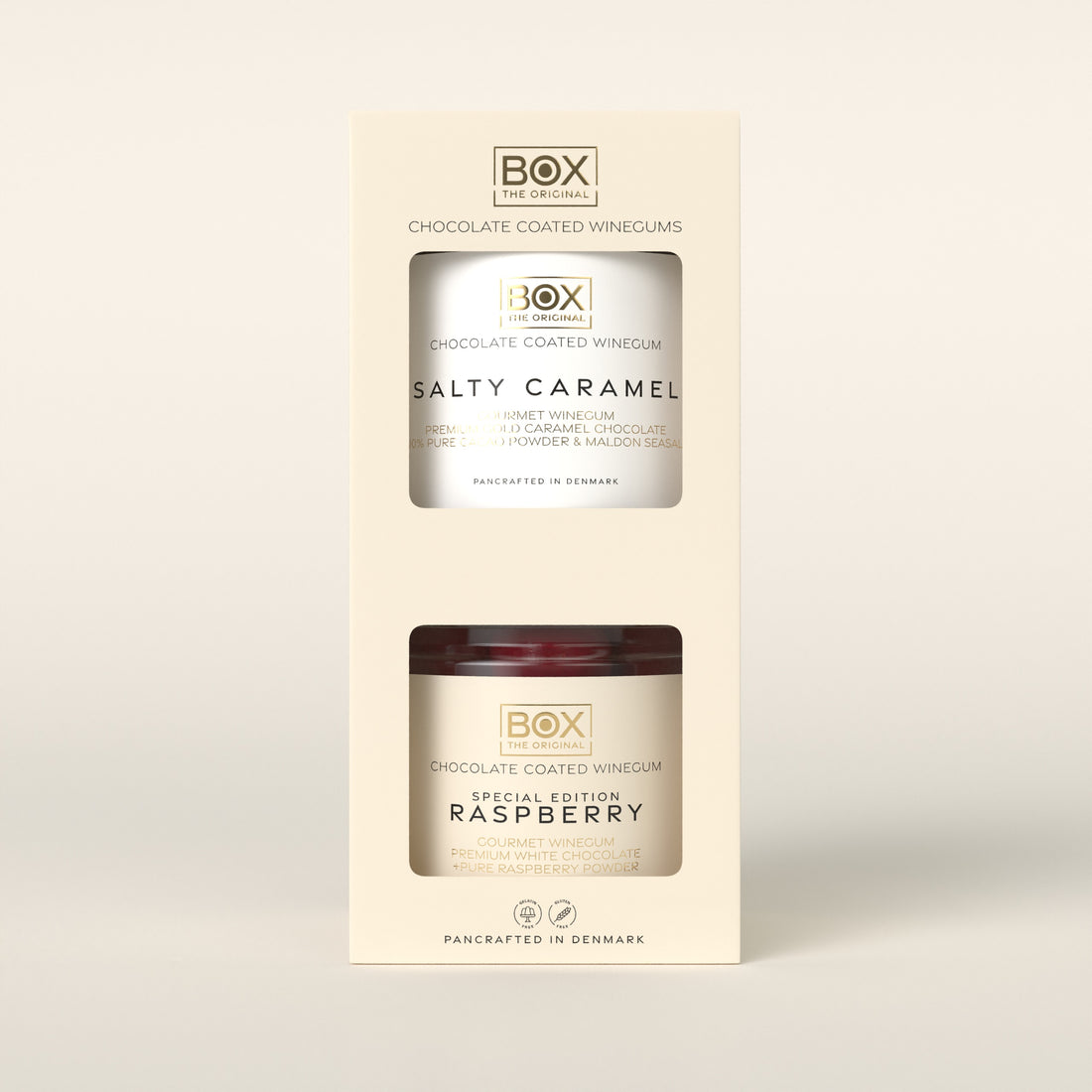 GESCHENKBOX 2 - E - Salziges Karamell + Himbeere