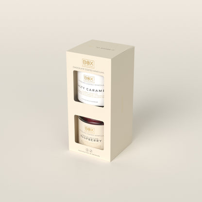 GESCHENKBOX 2 - E - Salziges Karamell + Himbeere