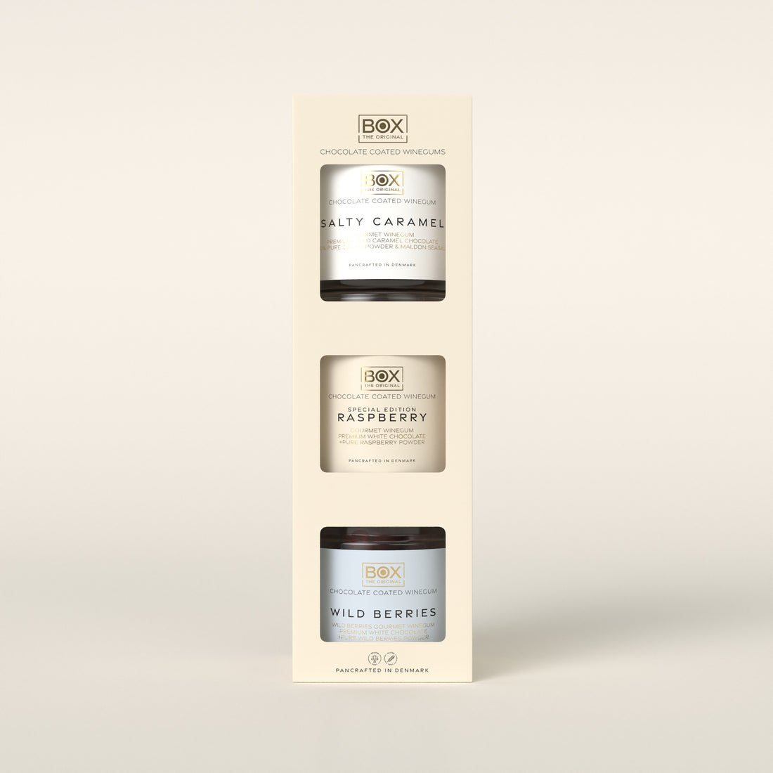 GESCHENKBOX 3 - B - Salziges Karamell + Himbeere + Waldbeeren